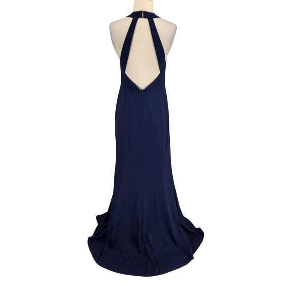 BHLDN Serephina Crepe Halter Maxi Dress – Midnight Navy SZ 6 - Picture 10 of 12